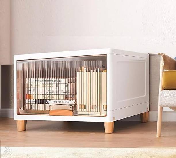 JD FRESH 1 Tier Foldable Plastic Rack for Storage PVC Collapsible Wardrobe