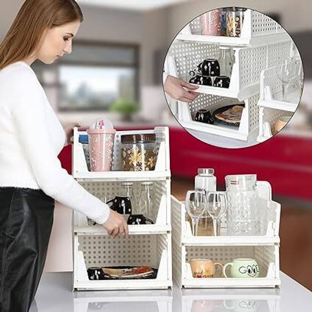 NEWON Clothes Organizer For Wardrobe Cupboard Organizer For Clothes Foldable PVC Collapsible Wardrobe