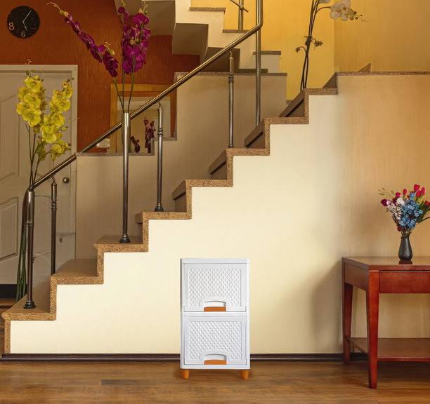 3D METRO SUPER STORE 2L Plastic Cupboard for Storage, Durable Storage Cabinet PP Collapsible Wardrobe