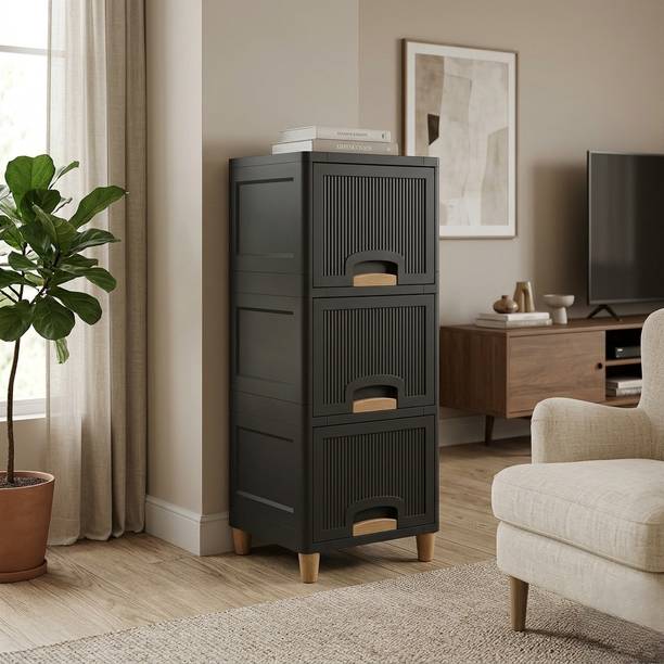 Suptikes Multi layer Plastic Storage Cabinet for Clothes with Spacious Drawers PP Collapsible Wardrobe