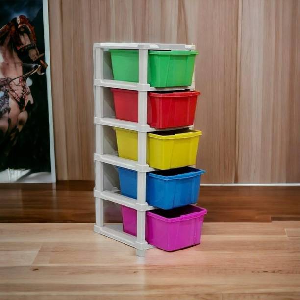 NESTWARE PLASTIC INDUSTRY 5XL Plastic Modular Drawer System for Home, Office, Hospital, Parlor PP Collapsible Wardrobe