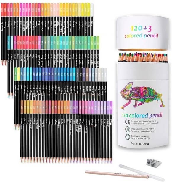 Wynhard Pencil Colour 120 Shades Artist Color Pencil Set Drawing Colour Pencils Set Round Shaped Color Pencils