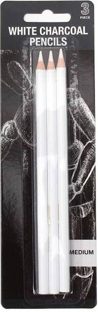 IKIS White Charcoal Round Shaped Color Pencils