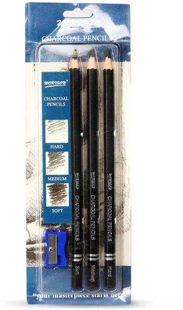 Ortan Artist's Favorite Charcoal Pencils For Lovely Drawing Professional Art Sketching Shaped Color Pencils