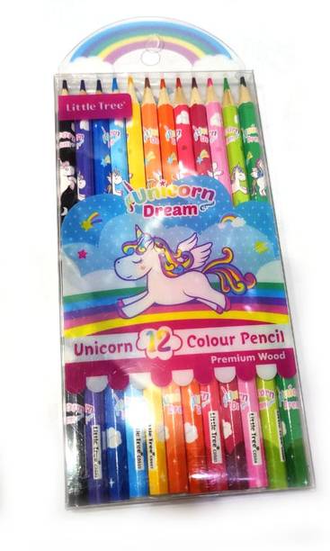 Teeshubh 12 Water Soluble Color Pencils Round Shaped Color Pencils