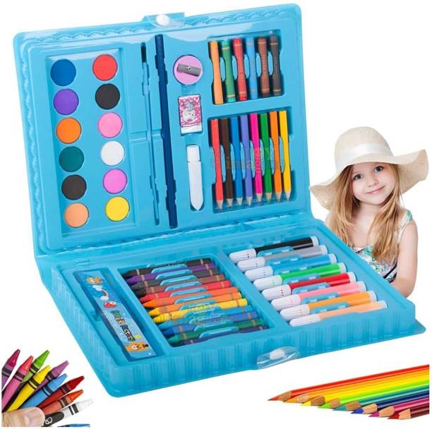 Glowveera Colour Box Round Shape Shaped Color Pencils