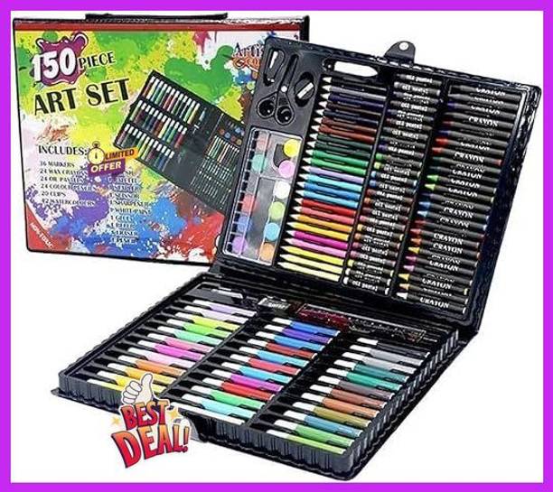 JPENTERPRISE Portable art Set ALL TYPE COLOUER Shaped Color Pencils