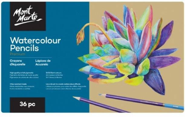 Adoere 36 Pc Watercolor Color Pencils in Tin – Artist Set for Drawing & Sketching round Shaped Color Pencils
