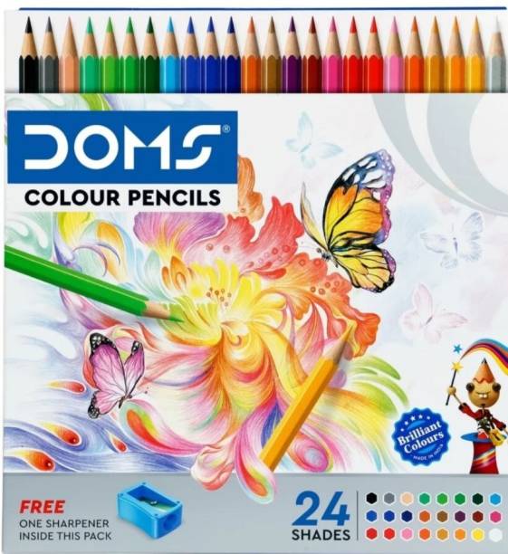 DOMS FSC 24 Shades Hexagonal Shaped Color Pencils