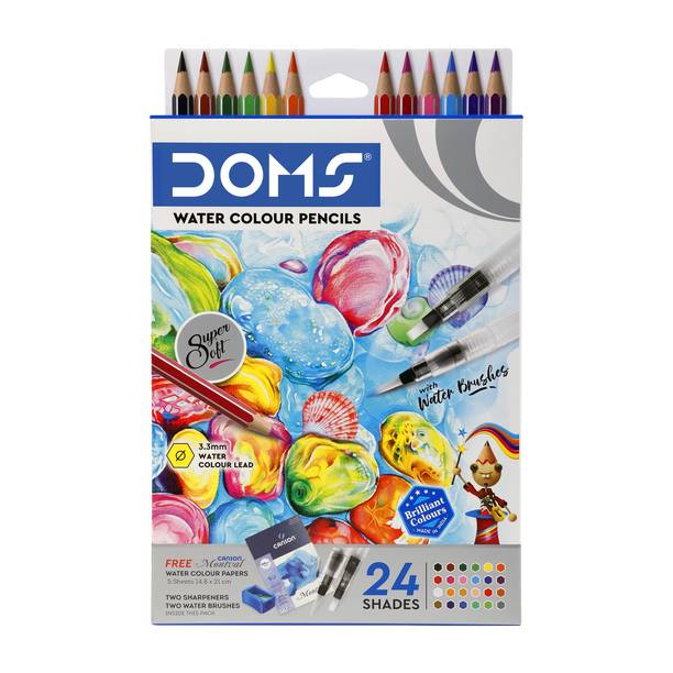 DOMS Watercolour Hexagonal Shaped Color Pencils