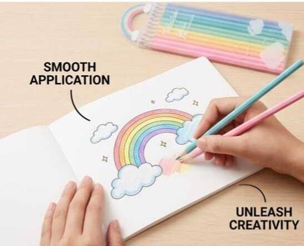pastelpencils Rainbow Series Hexagonal / Round Shaped Color Pencils