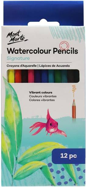 Adoere 12 Pc Watercolor Color Pencils – Hexagonal & Round for Drawing & Sketching round Shaped Color Pencils