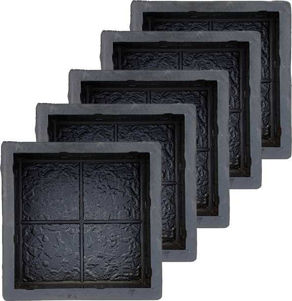 Reyal Black 8" X 8" FOUR SQUARE Paver Block (60mm) (Pack of 5) Column Cap & Base