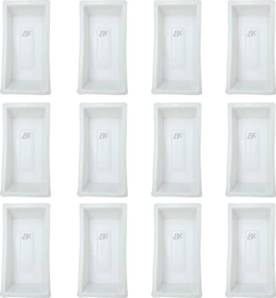 RKTILEMOULD Plastic Plain Brick Mould 9"x 4.5"x 3"(Pack of 12) Column Cap & Base
