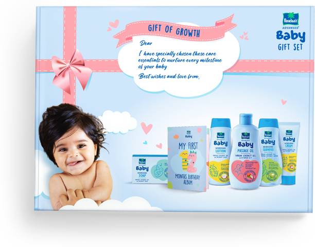 Parachute Advansed Baby Gift Pack with New Born Baby essentials | With Milestone booklet