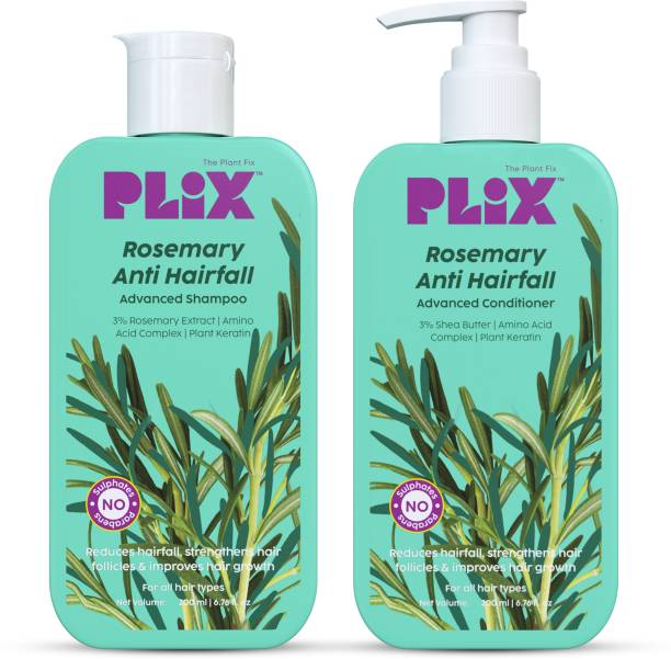 The Plant Fix Plix Rosemary Anti Hairfall Regime| Advanced Shampoo-Conditioner, Reduces Hair Fall