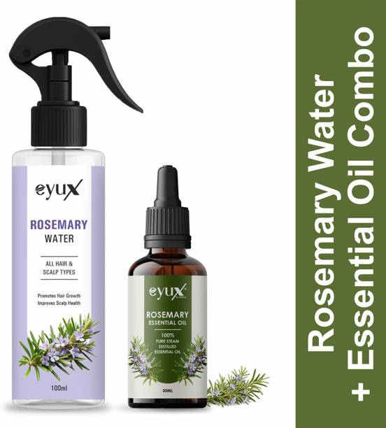 eyux rosemary water spray and rosemary essential oil combo for scalp care hair nourishment and hair root support