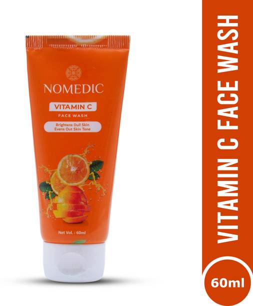 Nomedic Vitamin C  for Glowing Skin | Brightens Dull Skin & Evens Out Skin Tone | Deep Cleansing Gel Formula with Antioxidants | Paraben-Free | Suitable for All Skin Types | Daily Facial Cleanser Face Wash