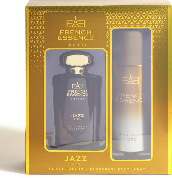 फ्रेंच एसेंस Luxury Premium Jazz Gift Pack With Long Lasting Deodorant 150Ml & Perfume 60Ml