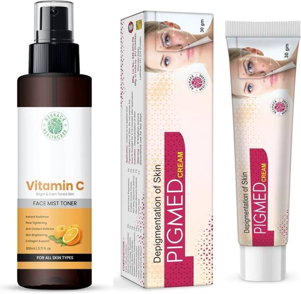 Neuhack Pigmentation Combo - Vitamin C Face Brightening Toner & Dark spots removal cream