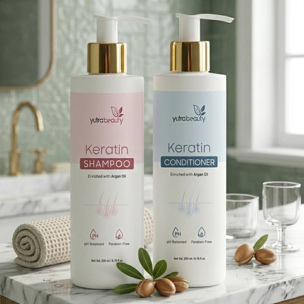 yutra beauty Keratin Protein Shampoo 200ML With Keratin Protein Conditioner 200ML Pack Of 2