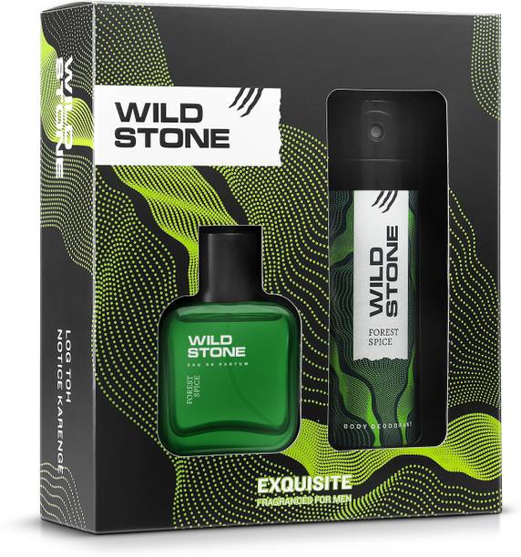 Wild Stone Forest Spice Fragrance Gift Set for Men with Deodorant 150ml & Perfume 50ml