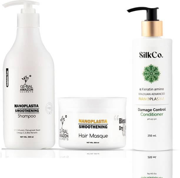 Nanoplatia Shampoo & Mask COMBO with Mushroom & Biotin infused Conditioner to hydrate your scalp