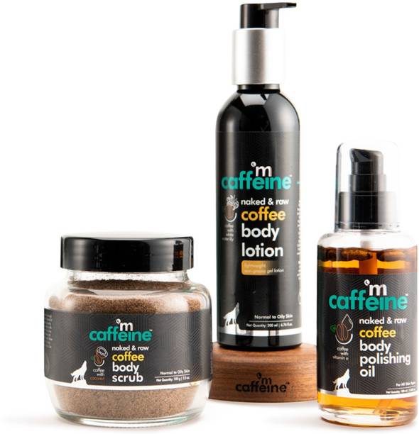 mCaffeine Coffee Body Toning & Polishing Kit for Tan Removal & Exfoliation for Men & Women