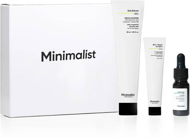 Minimalist Barrier Repair Kit | Mini Skincare kit for Women & Men | Face Wash, S