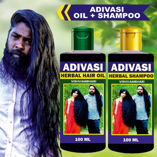 Vishvambhari Adivasi Harbel Hair oil & shampoo For Smooth and Silky Hair