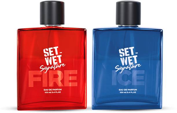 सेट वेट Fire & Ice Perfume for Men, Woody & Citrusy Long Lasting Perfume, Pack of 2 Eau de Parfum  -  200 ml