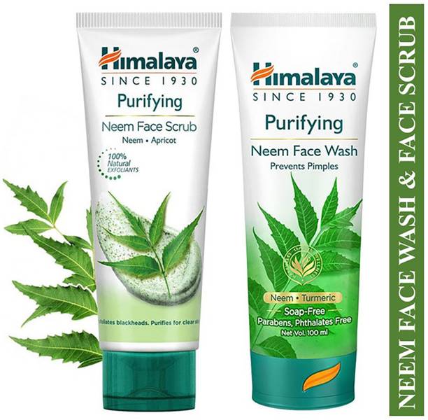 HIMALAYA Purifying Neem Face Wash And Neem Scrub (100ml...