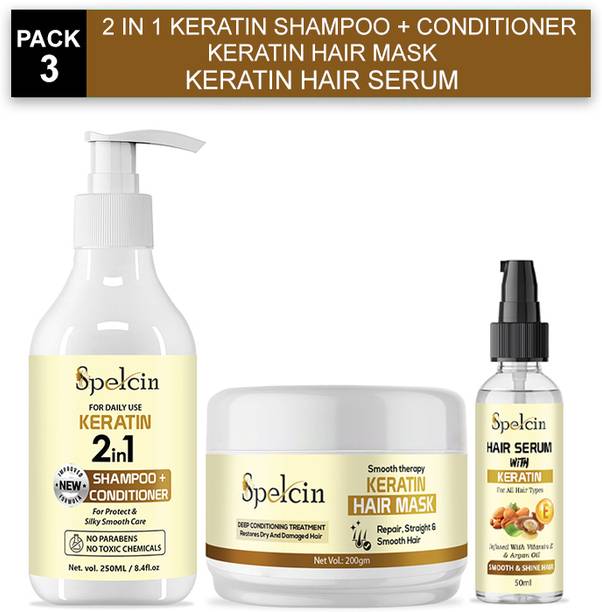 Spelcin Professionnel Keratin Shampoo | Stronger Hair, with Keratin Protein | Women & Men