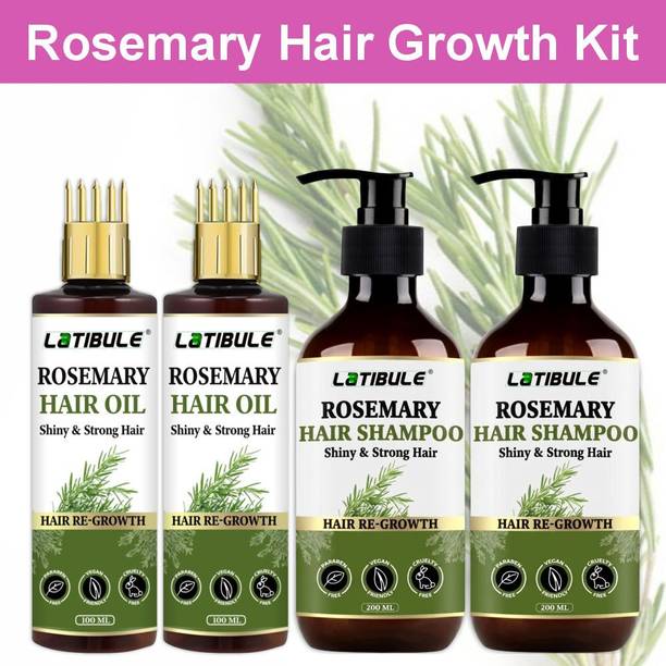 Latibule Rosemary Hair Care Combo Set of Shampoo and Hair Oil for Stronger Hair