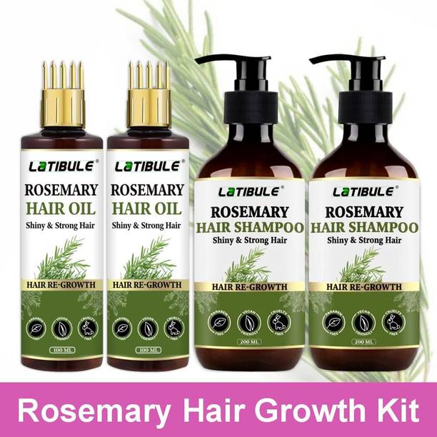 Latibule Rosemary Hair Growth Oil and Shampoo Combo for Shiny Strong Anti Hair Fall