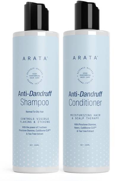 अराटा Dandruff Detox Duo|Anti-Dandruff Shampoo & Conditioner|Normal-Oily Hair