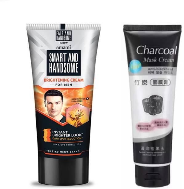FAIR AND HANDSOME Smart And Handsome Long Lasting Radiance Cream 30gm With Charcoal Peel Off Glow Anti Marks 100gm