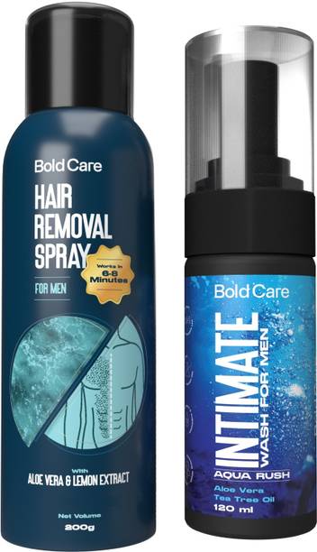 Bold Care Hair Removal spray+Intimate Wash | pH Balanced | With Aloe Vera & Tea Tree Oil