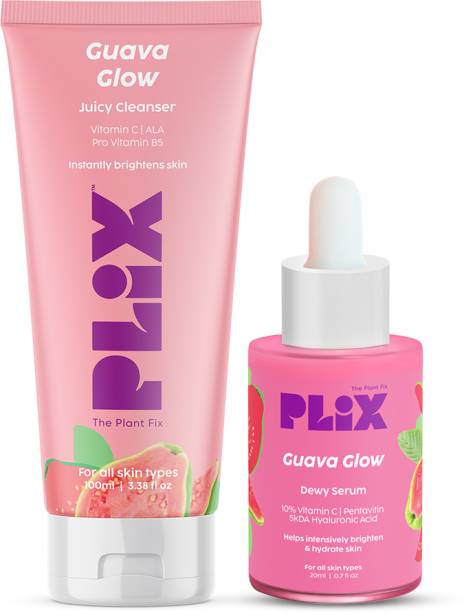 The Plant Fix Plix Vitamin C Guava Combo, Juicy Face Wash 100ml & Serum 20 ml For Skin Brightening