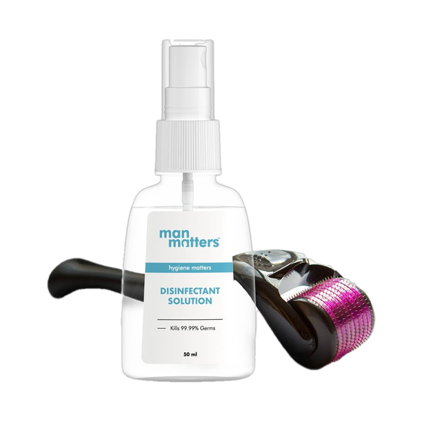 Man Matters Derma Roller with Disinfectant for Hair Growth | 540 Micro 0.5mm Titanium Needle