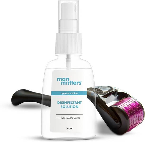 Man Matters Derma Roller with Disinfectant for Hair Growth | 540 Micro 0.5mm Titanium Needle