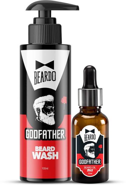 BEARDO Godfather Combo Beard Oil & Beard Wash |Soft Smooth Beard