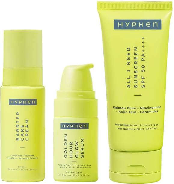 हायफ़न Daily Face Care Combo - Oily & Combination Skin | Serum, Moisturizer & Sunscreen