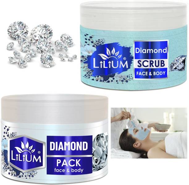 LILIUM Diamond Scrub & Face Pack | Enriched With Jojoba...