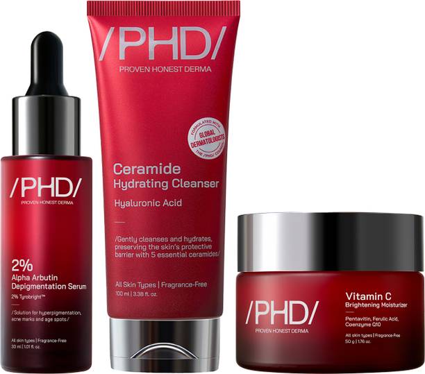 Proven Honest Derma Glow & Repair Combo | Cleanser + Arbutin Serum + Vitamin C Moisturizer