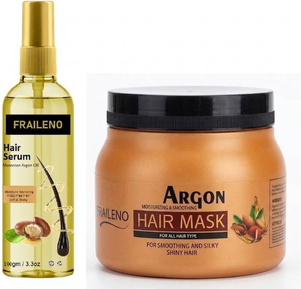 FRAILENO Hair Care Combo with Argan Hair Mask and Argan Hair Serum