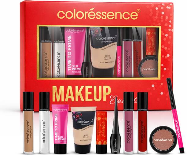 COLORESSENCE Makeup Essentials Kit with 10 Premium Products | Waterproof & Smudge Proof