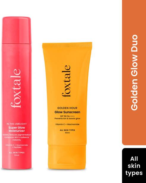 Foxtale Daily Glow Duo | Vitamin C Moisturizer + SPF 50 Glow Sunscreen