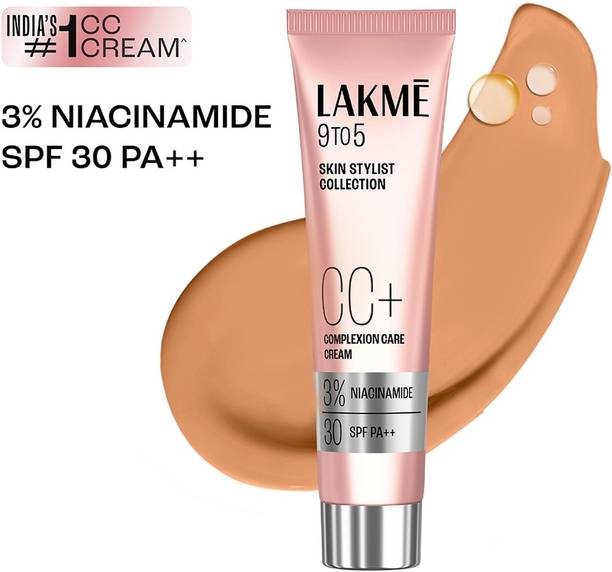 Lakmé 9 to 5 CC Cream Bronze with 3% Niacinamide Complex SPF 30 PA++ Foundation