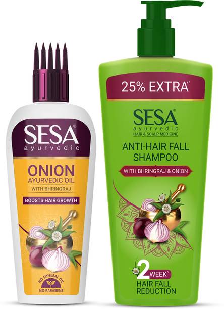 SESA Ayurvedic Onion oil (100ml)+Ayurvedic Anti Hair Fall Shampoo (500ml)